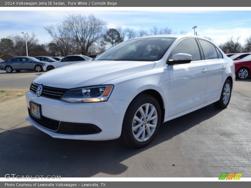 Pure White / Cornsilk Beige 2014 Volkswagen Jetta SE Sedan