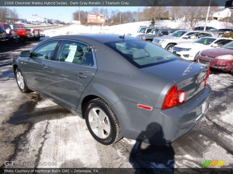 Dark Gray Metallic / Titanium Gray 2008 Chevrolet Malibu Hybrid Sedan