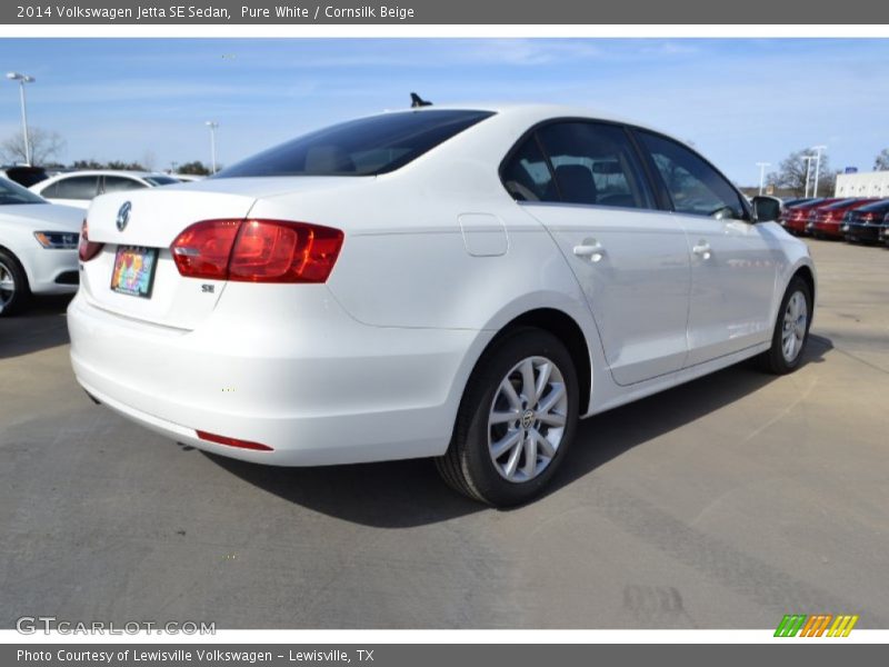 Pure White / Cornsilk Beige 2014 Volkswagen Jetta SE Sedan