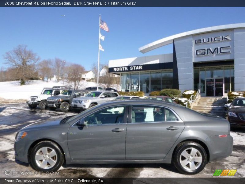 Dark Gray Metallic / Titanium Gray 2008 Chevrolet Malibu Hybrid Sedan