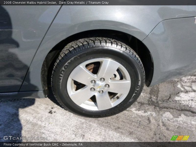 Dark Gray Metallic / Titanium Gray 2008 Chevrolet Malibu Hybrid Sedan