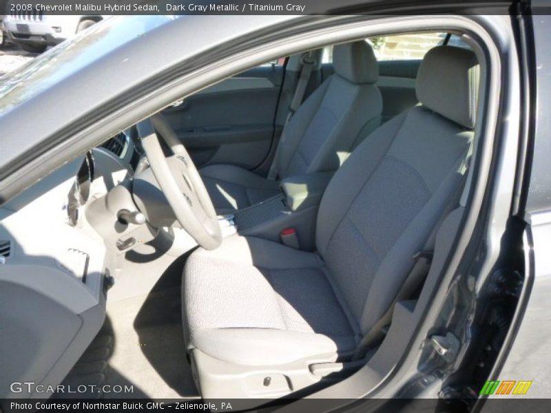 Dark Gray Metallic / Titanium Gray 2008 Chevrolet Malibu Hybrid Sedan
