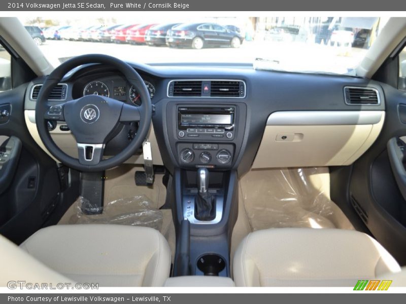 Pure White / Cornsilk Beige 2014 Volkswagen Jetta SE Sedan