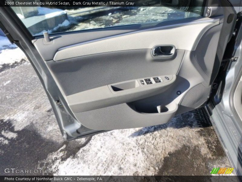 Dark Gray Metallic / Titanium Gray 2008 Chevrolet Malibu Hybrid Sedan