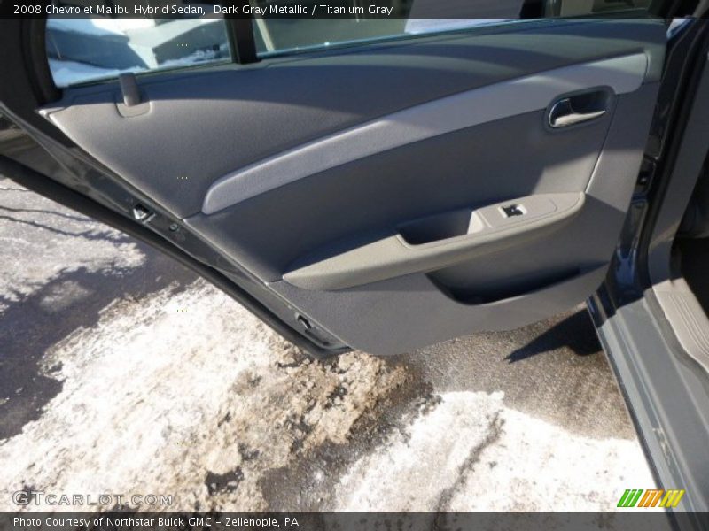 Dark Gray Metallic / Titanium Gray 2008 Chevrolet Malibu Hybrid Sedan