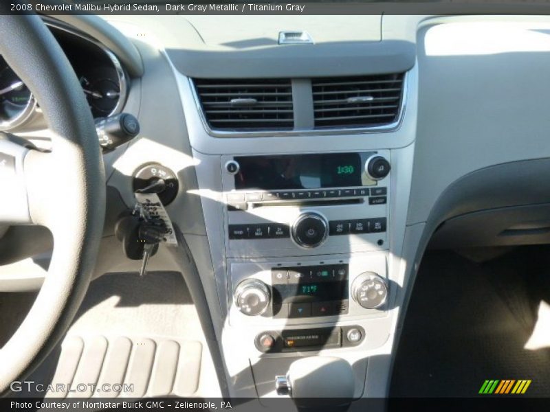 Dark Gray Metallic / Titanium Gray 2008 Chevrolet Malibu Hybrid Sedan