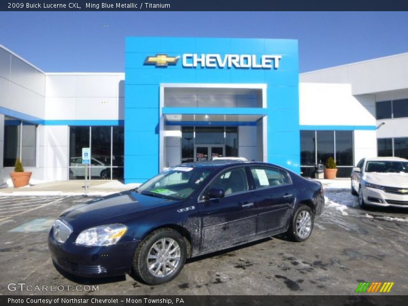 Ming Blue Metallic / Titanium 2009 Buick Lucerne CXL