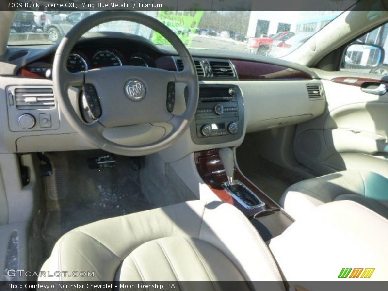 Ming Blue Metallic / Titanium 2009 Buick Lucerne CXL