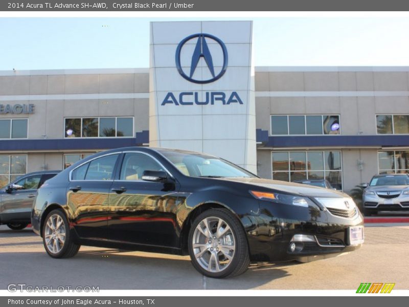 Crystal Black Pearl / Umber 2014 Acura TL Advance SH-AWD