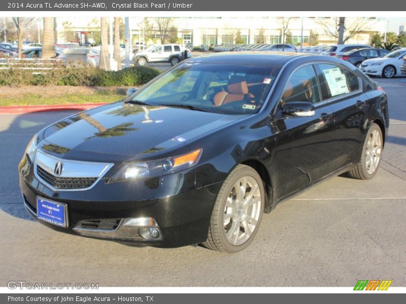 Crystal Black Pearl / Umber 2014 Acura TL Advance SH-AWD