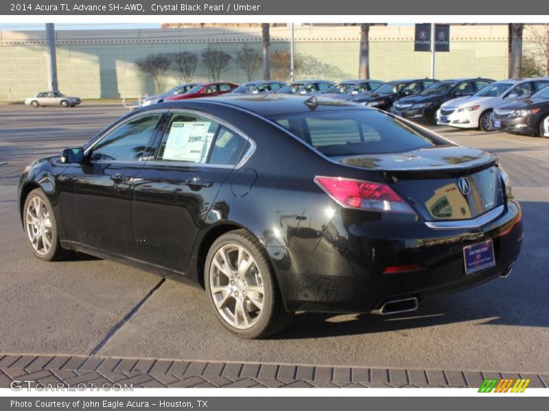 Crystal Black Pearl / Umber 2014 Acura TL Advance SH-AWD