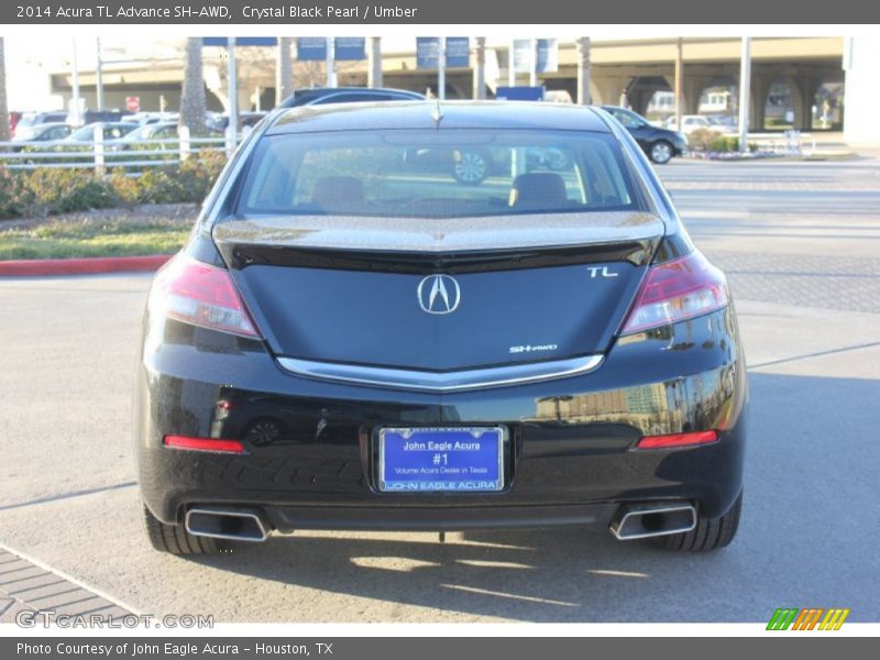 Crystal Black Pearl / Umber 2014 Acura TL Advance SH-AWD