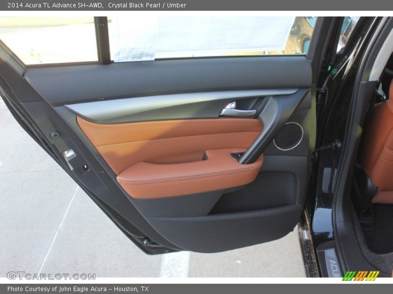 Crystal Black Pearl / Umber 2014 Acura TL Advance SH-AWD