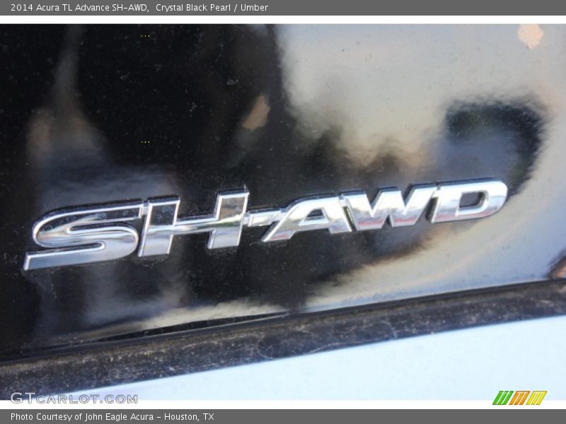 Crystal Black Pearl / Umber 2014 Acura TL Advance SH-AWD