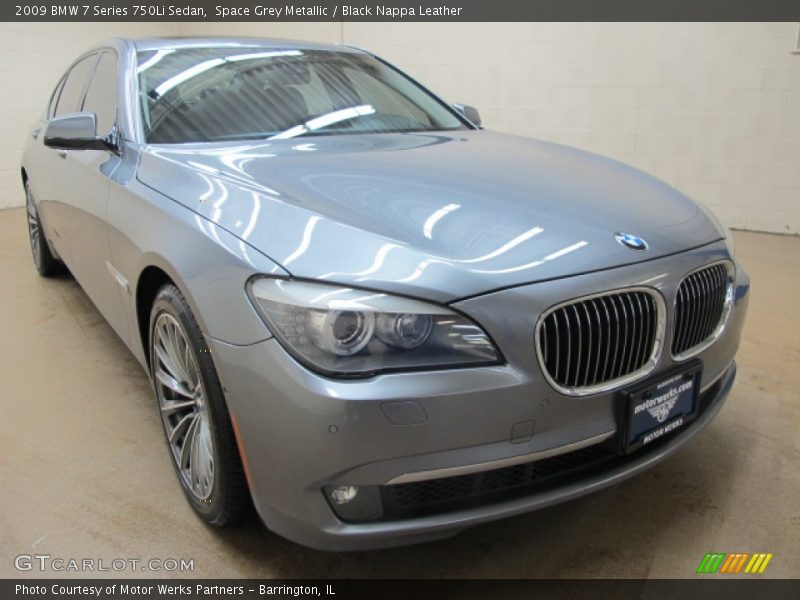 Space Grey Metallic / Black Nappa Leather 2009 BMW 7 Series 750Li Sedan