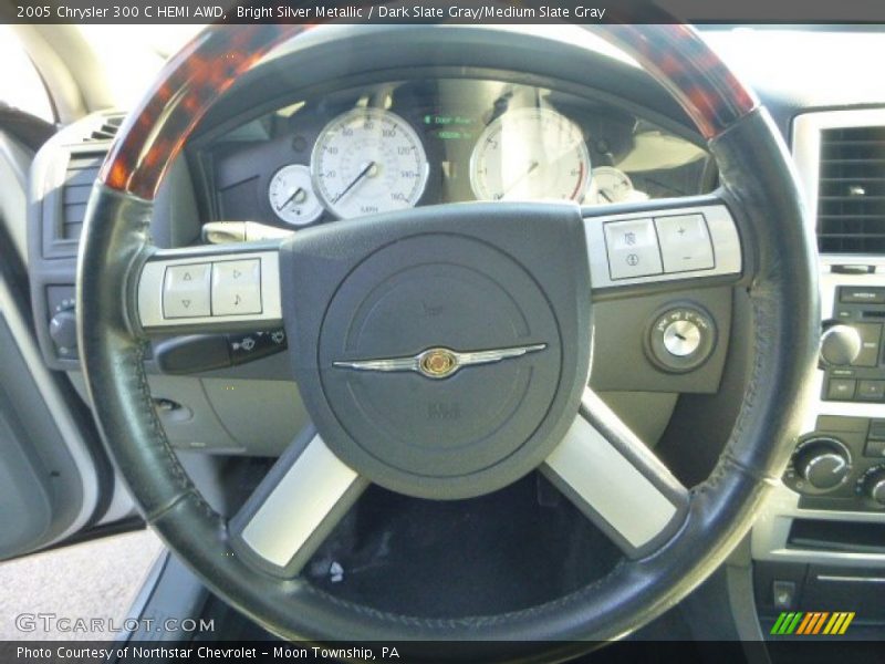Bright Silver Metallic / Dark Slate Gray/Medium Slate Gray 2005 Chrysler 300 C HEMI AWD