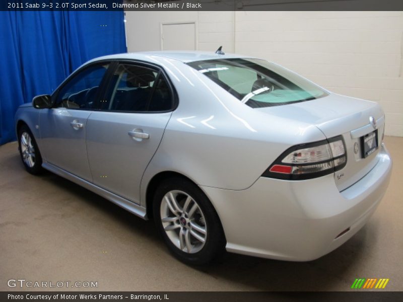 Diamond Silver Metallic / Black 2011 Saab 9-3 2.0T Sport Sedan