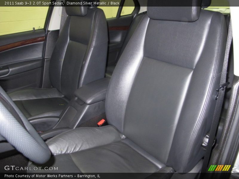 Diamond Silver Metallic / Black 2011 Saab 9-3 2.0T Sport Sedan