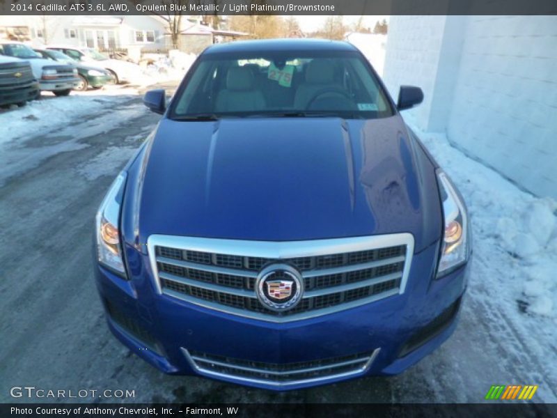 Opulent Blue Metallic / Light Platinum/Brownstone 2014 Cadillac ATS 3.6L AWD