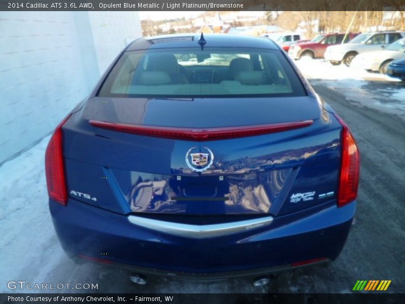 Opulent Blue Metallic / Light Platinum/Brownstone 2014 Cadillac ATS 3.6L AWD