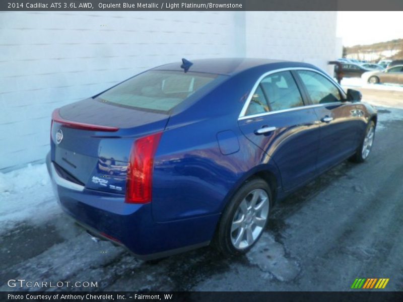 Opulent Blue Metallic / Light Platinum/Brownstone 2014 Cadillac ATS 3.6L AWD