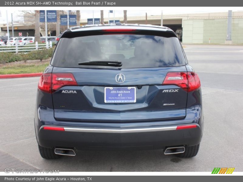 Bali Blue Pearl / Taupe 2012 Acura MDX SH-AWD Technology