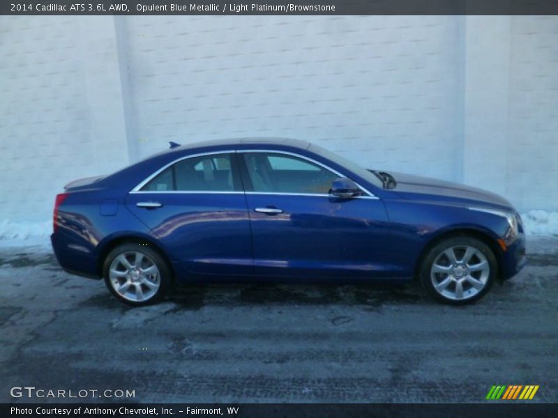 Opulent Blue Metallic / Light Platinum/Brownstone 2014 Cadillac ATS 3.6L AWD
