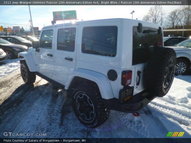 Bright White / Rubicon 10th Anniversary Edition Red/Black 2013 Jeep Wrangler Unlimited Rubicon 10th Anniversary Edition 4x4