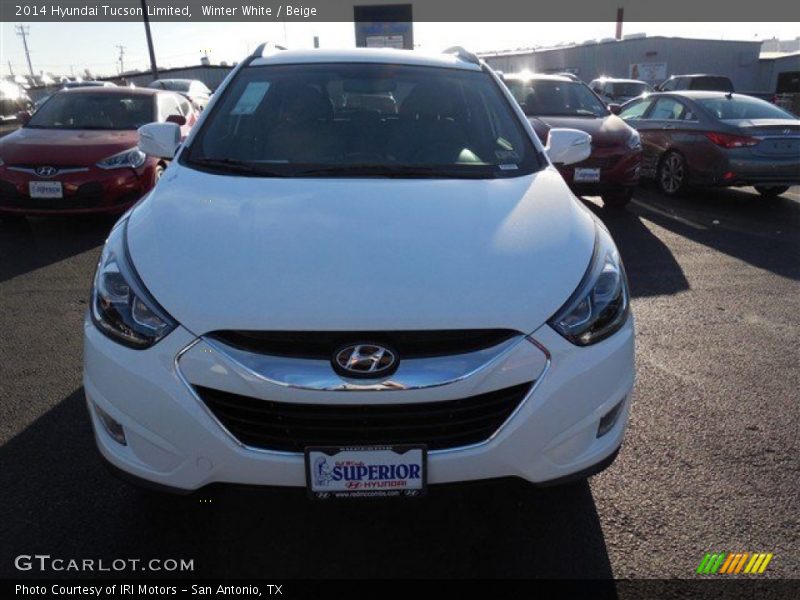 Winter White / Beige 2014 Hyundai Tucson Limited
