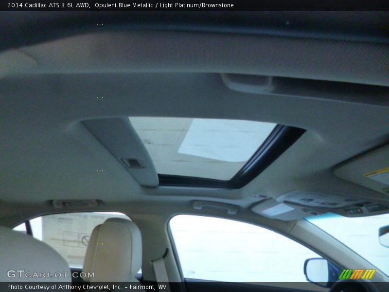 Opulent Blue Metallic / Light Platinum/Brownstone 2014 Cadillac ATS 3.6L AWD