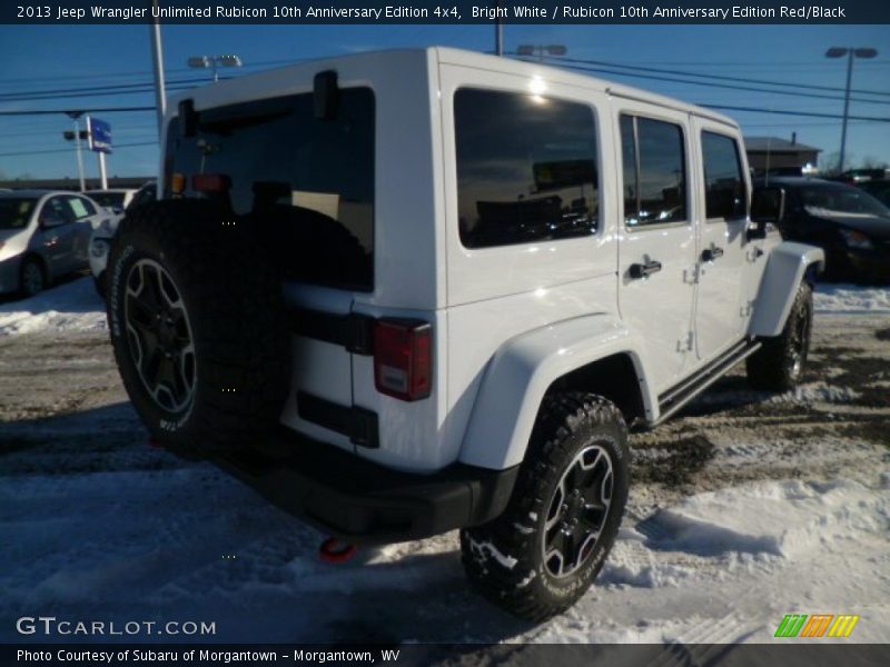 Bright White / Rubicon 10th Anniversary Edition Red/Black 2013 Jeep Wrangler Unlimited Rubicon 10th Anniversary Edition 4x4