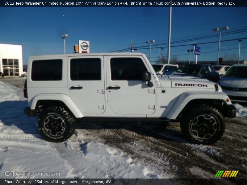 Bright White / Rubicon 10th Anniversary Edition Red/Black 2013 Jeep Wrangler Unlimited Rubicon 10th Anniversary Edition 4x4