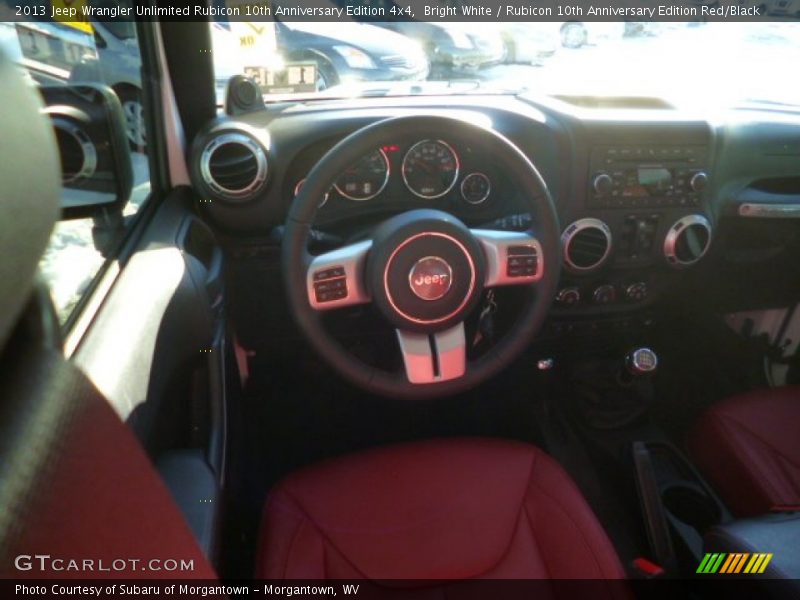 Bright White / Rubicon 10th Anniversary Edition Red/Black 2013 Jeep Wrangler Unlimited Rubicon 10th Anniversary Edition 4x4