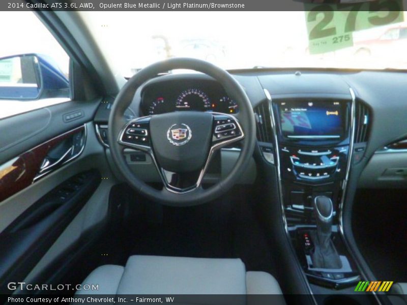 Opulent Blue Metallic / Light Platinum/Brownstone 2014 Cadillac ATS 3.6L AWD
