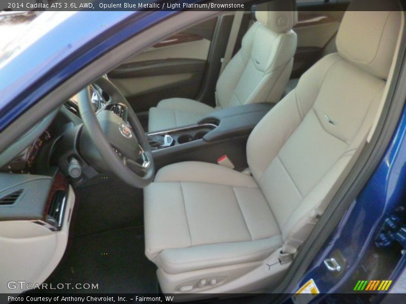 Opulent Blue Metallic / Light Platinum/Brownstone 2014 Cadillac ATS 3.6L AWD