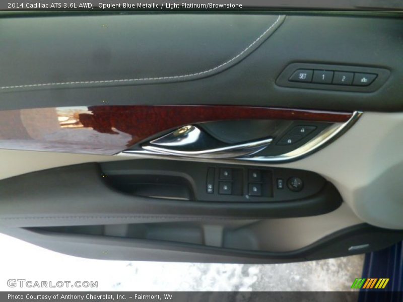 Opulent Blue Metallic / Light Platinum/Brownstone 2014 Cadillac ATS 3.6L AWD