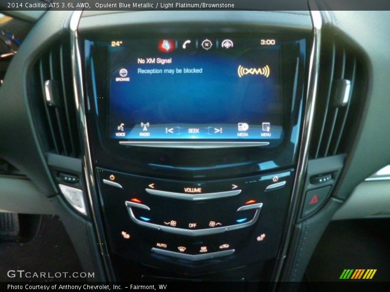 Opulent Blue Metallic / Light Platinum/Brownstone 2014 Cadillac ATS 3.6L AWD