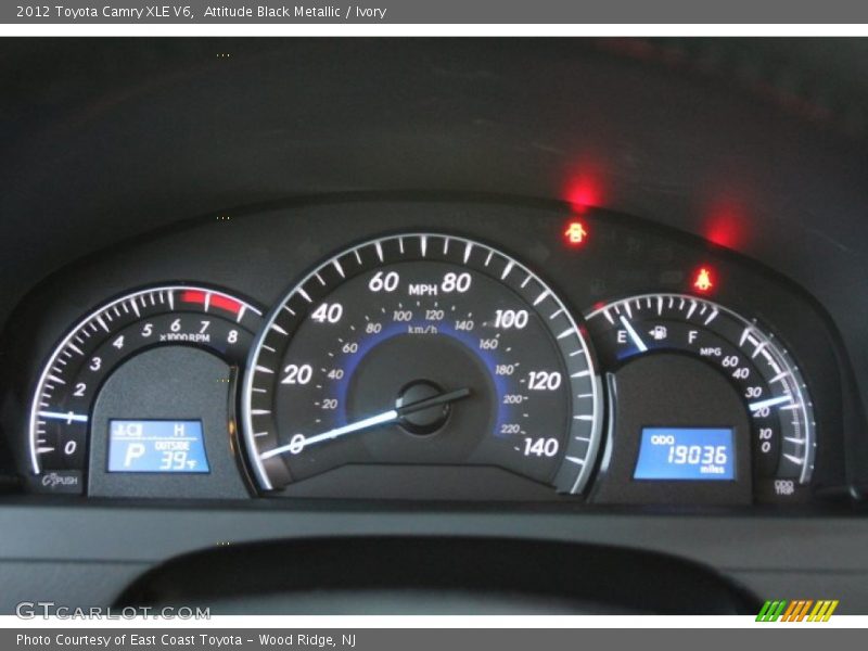 Attitude Black Metallic / Ivory 2012 Toyota Camry XLE V6