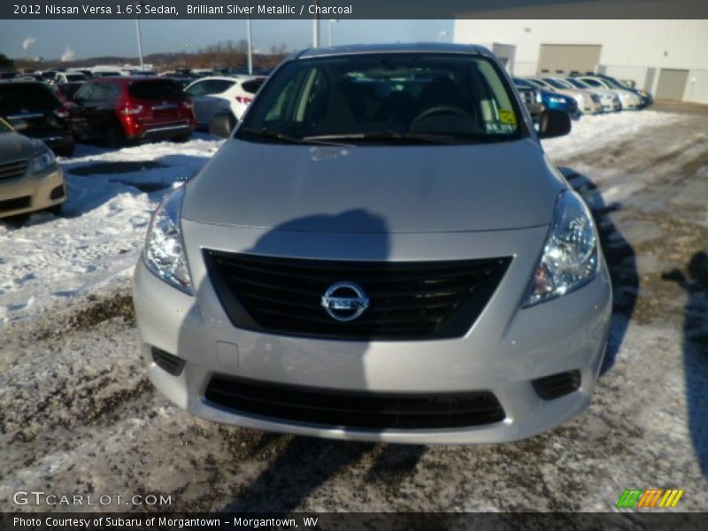 Brilliant Silver Metallic / Charcoal 2012 Nissan Versa 1.6 S Sedan