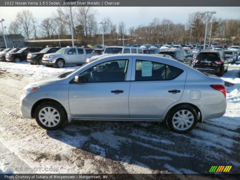 Brilliant Silver Metallic / Charcoal 2012 Nissan Versa 1.6 S Sedan