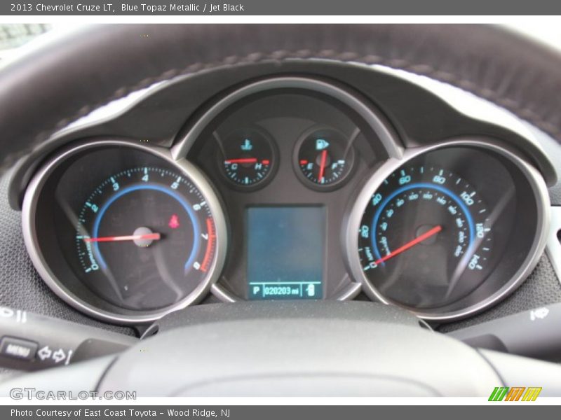 Blue Topaz Metallic / Jet Black 2013 Chevrolet Cruze LT