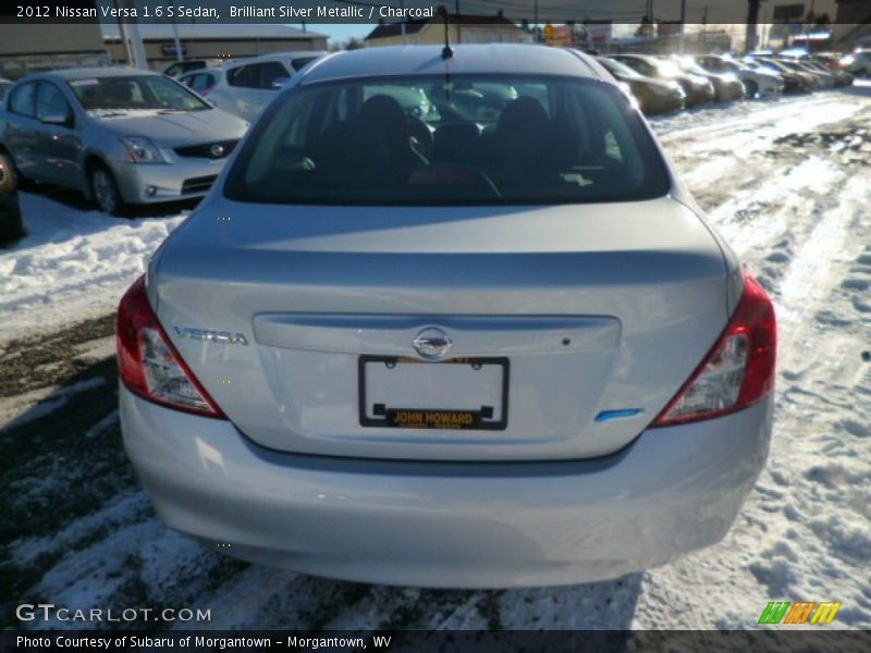 Brilliant Silver Metallic / Charcoal 2012 Nissan Versa 1.6 S Sedan