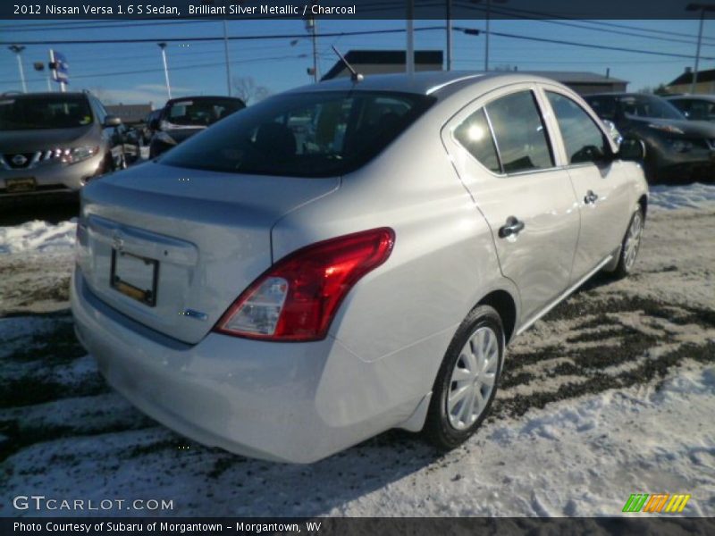 Brilliant Silver Metallic / Charcoal 2012 Nissan Versa 1.6 S Sedan