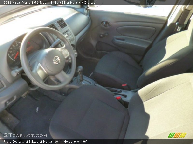 Brilliant Silver Metallic / Charcoal 2012 Nissan Versa 1.6 S Sedan