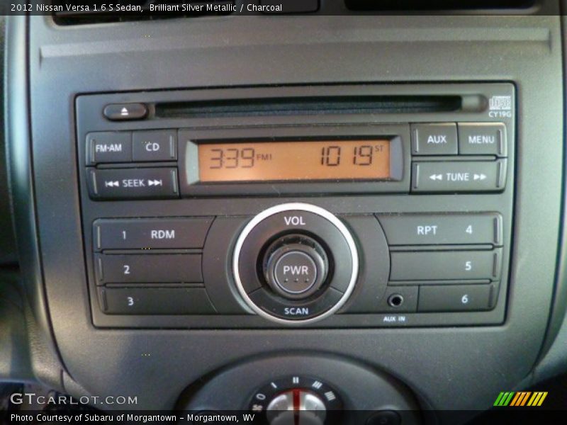 Brilliant Silver Metallic / Charcoal 2012 Nissan Versa 1.6 S Sedan