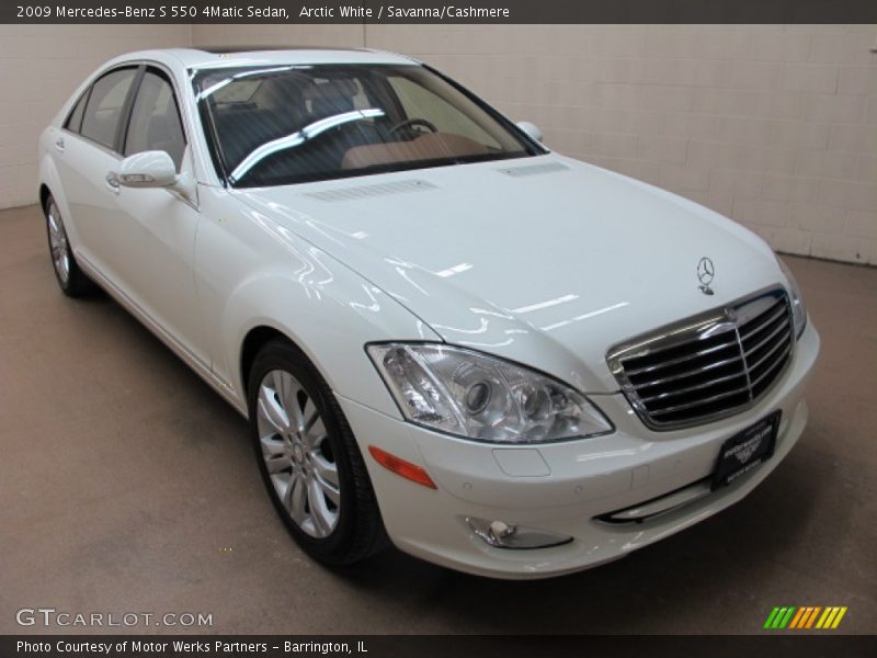 Arctic White / Savanna/Cashmere 2009 Mercedes-Benz S 550 4Matic Sedan