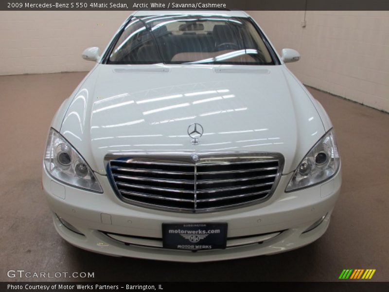 Arctic White / Savanna/Cashmere 2009 Mercedes-Benz S 550 4Matic Sedan