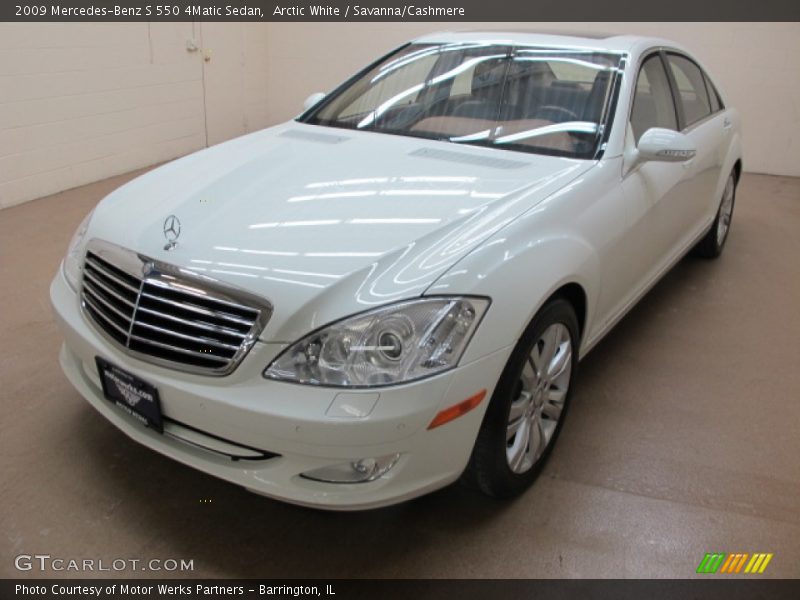 Arctic White / Savanna/Cashmere 2009 Mercedes-Benz S 550 4Matic Sedan