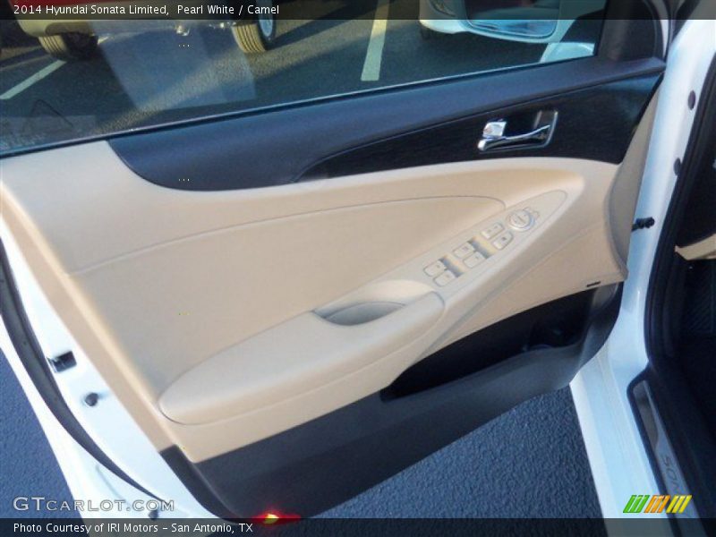 Pearl White / Camel 2014 Hyundai Sonata Limited