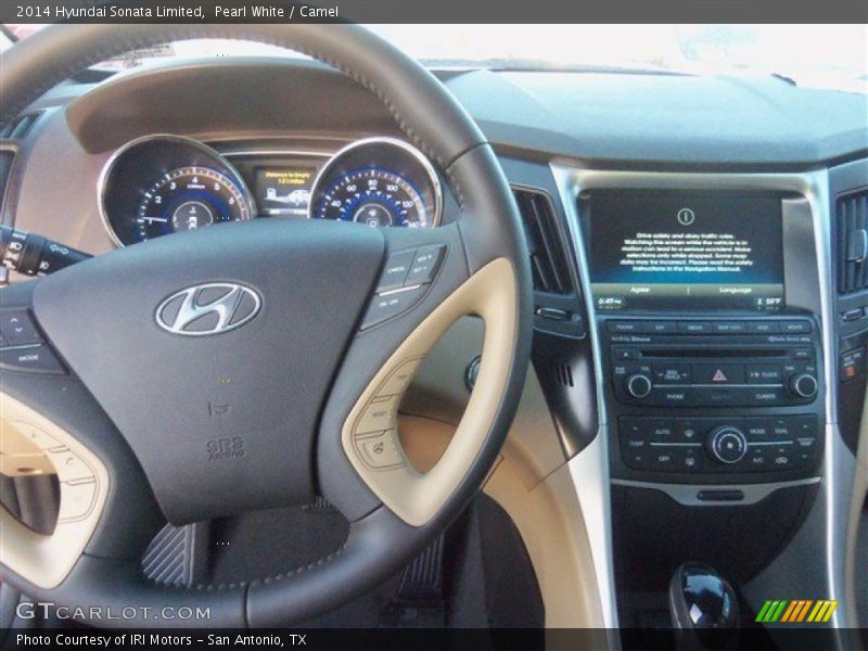 Pearl White / Camel 2014 Hyundai Sonata Limited